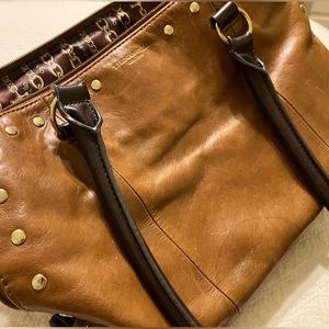 Brown leather Tignanello purse